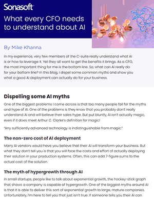 Sonasoft AI Build and Runtime Ecosystem datasheet
