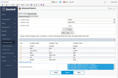 SonaVault 5.0 Query Builder Criteria